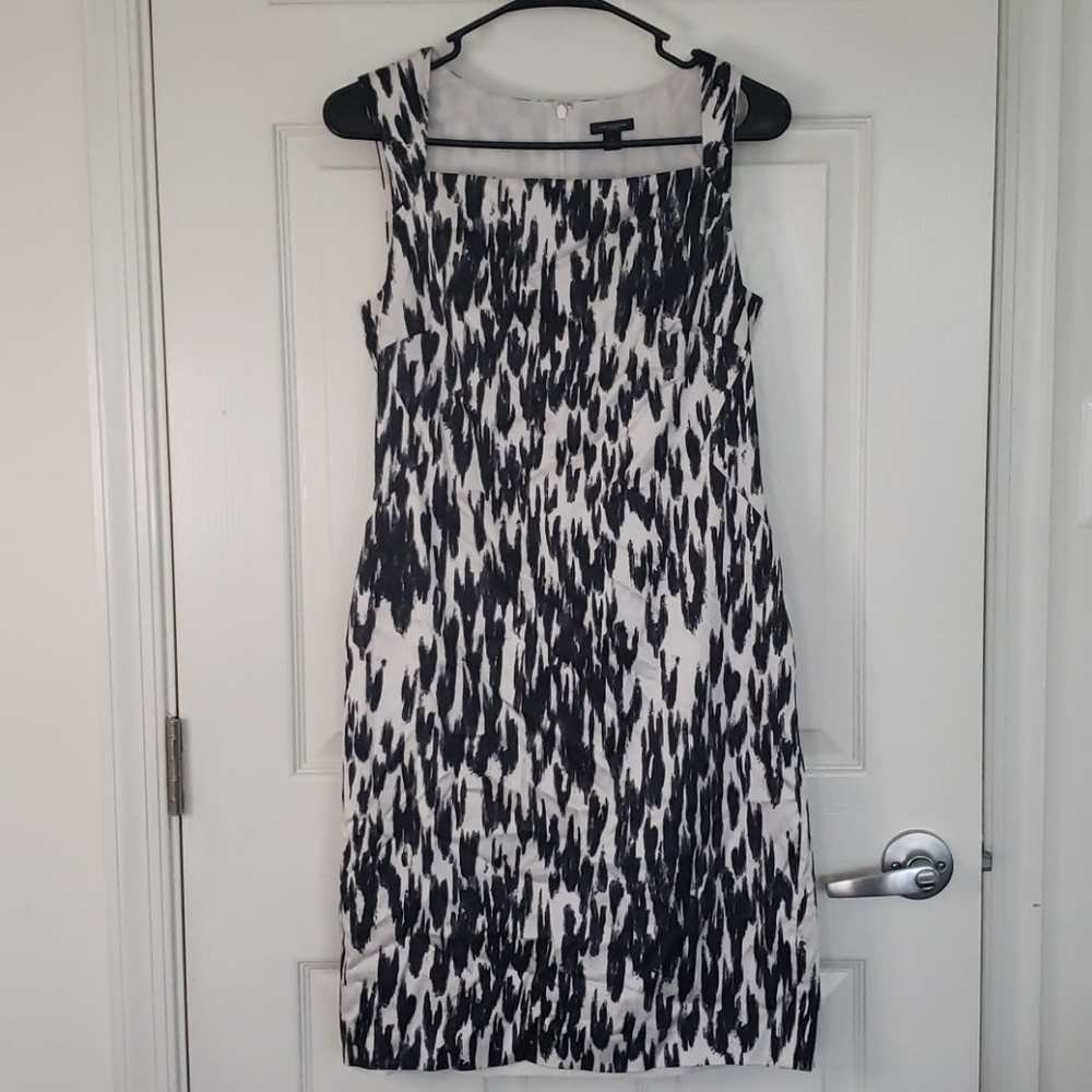 Black and White Patterned Ann Taylor Dress